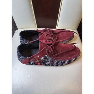 SHOENS Men's Oxford Shoes Loafer Casual Sneakers Black Maroon White Size 11